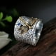 thumbnail image 5 of Anillo de Plata Azul Anillo Vintage Anillo de Oro Plateado y Anillo Completo 1pc, 5 of 5