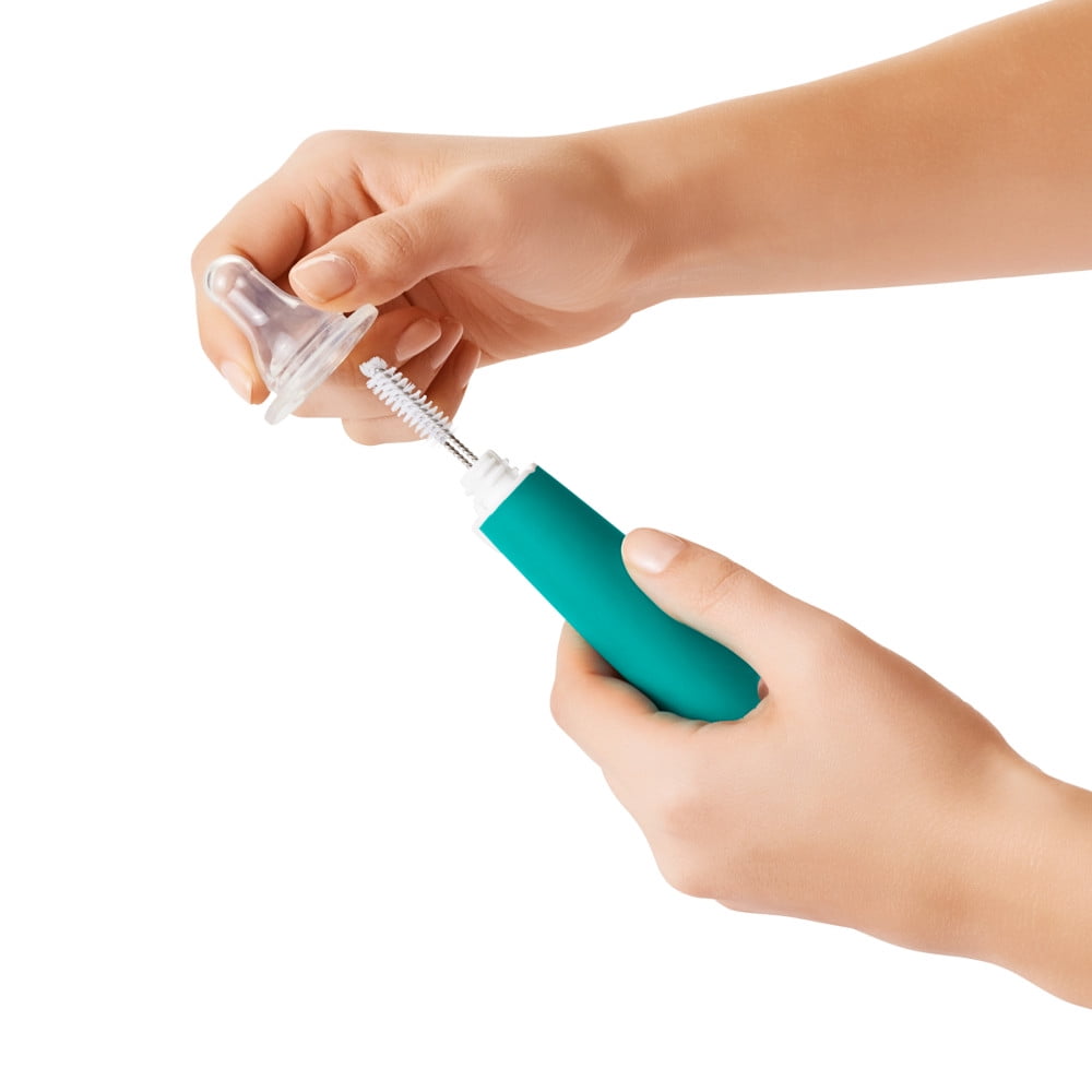  OXO Tot Bottle Brush with Nipple Cleaner, Gray, 1