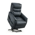thumbnail image 4 of Barrett Power Lift Recliner Chair, Navy Blue Faux Leather, Pillow Back, 4 of 5