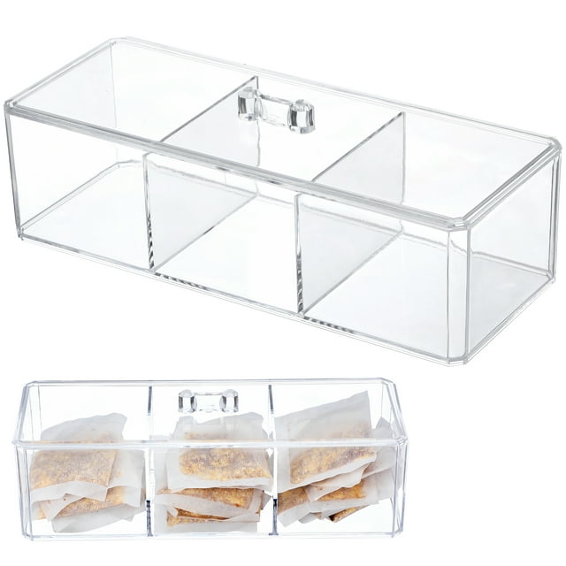 Organizador de bolsas de té apilable Caja de almacenamiento Bolsa de té Accesorios de accesorios de condimentos