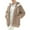 Khaki, variant on Oversized Winter Jacket for Women Fuzzy Fleece Zip up Coats Hooded Drawstring Warm Outerwear with Pockets New Light Fall Jacket Women Khaki M