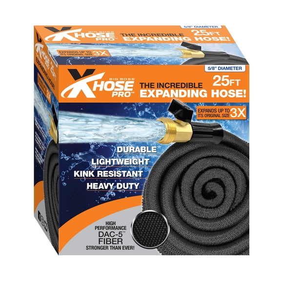 Xhose Pro Boyau d'Arrosage, Boyaux d'Arrosage Extensibles de 25 Pieds, Boyau d'Eau Robuste et Flexible