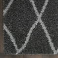 thumbnail image 5 of Nourison Shangri-La Modern Trellis Charcoal/Light Grey 8' x 10' Area Rug, (8' x 10'), 5 of 9