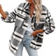 thumbnail image 1 of Womens Brushed Flannel Casual Plaid Long Sleeve Shirt Blouse Jacket With Pocket2XL, 1 of 3