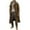#Brown, variant on DPTALR George Men's Oversized Notched Long Faux Wool Blend Trench Coat，Single Breasted Knee Length Lapel Winter Jacket,Army Green,Big and Tall Men S