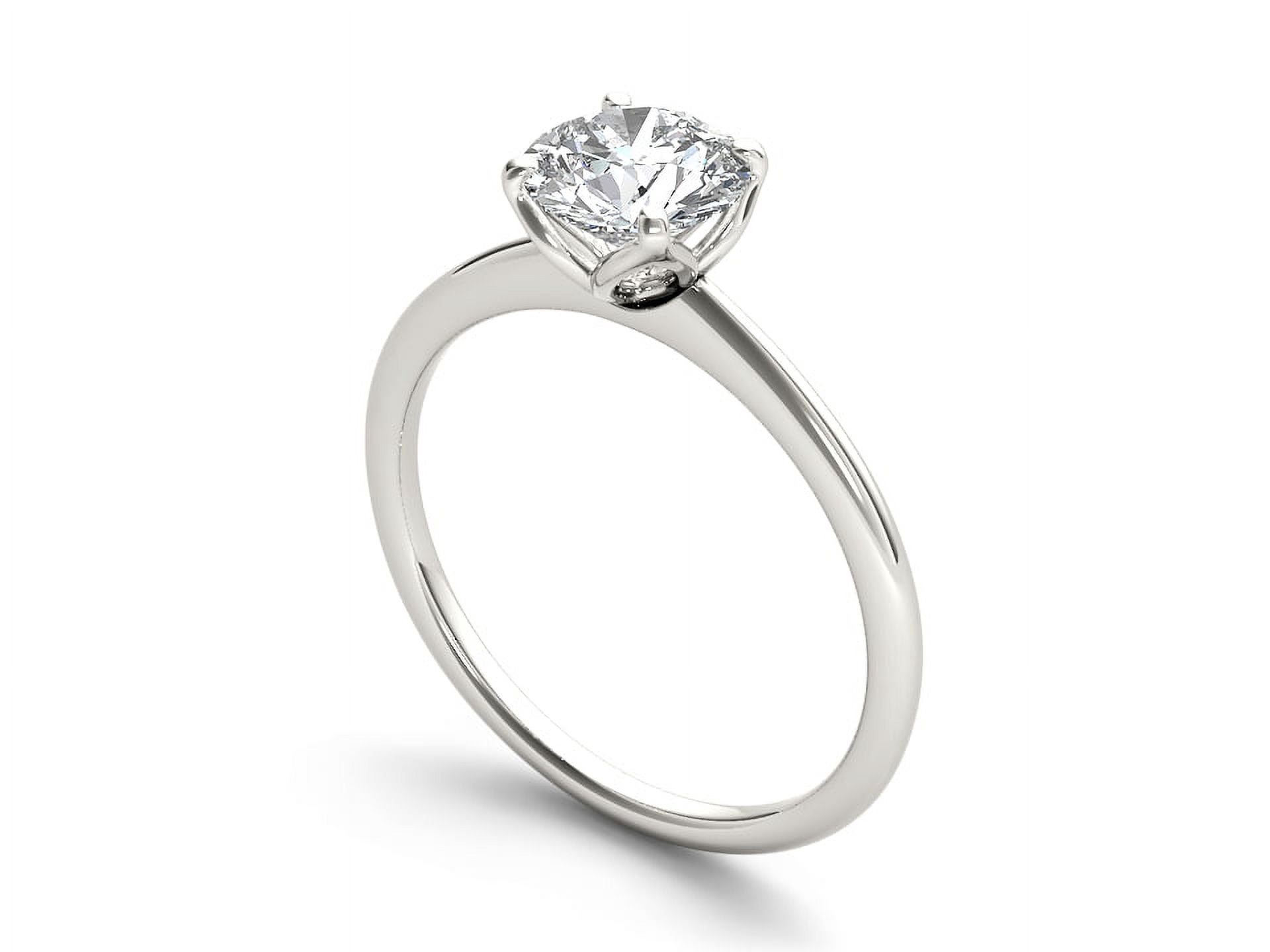 1 Carat T.W. Diamond Solitaire 14kt White Gold Engagement Ring