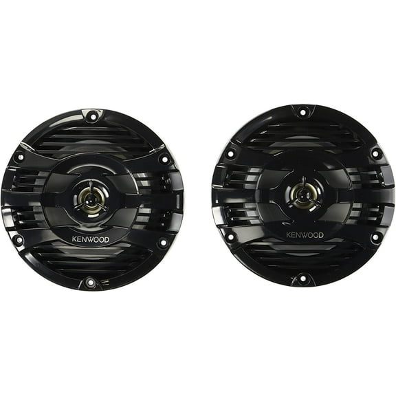 Kenwood KFC-1653MRB 6.5 Black Marine 2 Way Speakers 150 Watts