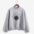 thumbnail image 2 of CEHVOM Mode Décontractée pour Femmes Imprimé Col Rond Manches Longues Amples Hauts Courts Blouse Chandails en Molleton Sans Capuche Liquidation, 2 of 5