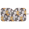 thumbnail image 3 of Xixirimido Car Windshield Sun Shade Sun Visor for Front Window Sunshade Block UV Rays Universal Fit Truck SUV Van Auto Accessories, Cute Cartoon Cats, 3 of 8