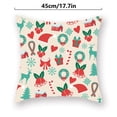 thumbnail image 4 of Advancent Funda de almohada de 2 piezas con estampado de elementos navideños, decoración de funda de almohada de poliéster lavable para sofá, funda de Kits de decoración para fiestas B-06719 Advancent HA007819-19, 4 of 6