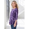 thumbnail image 3 of Roaman's Women's Plus Size Ultimate Three Quarter Sleeve Swing Tee, 3 of 6