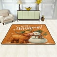 thumbnail image 3 of Area Rugs 72"x48" Indoor Non-Slip Wear Resistant Floor Mats Soft Large Carpets for Living Room Bedroom Home Decor Washable Rug Christmas Snowman and Cute Yak, 3 of 7