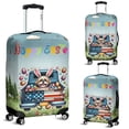 thumbnail image 2 of Happy Easter Shih Tzu American Flag Truck Bunny Ears Travel Luggage Cover Lion Dog Lover Gifts Suitcase Dust Protective Decor - 03001, 2 of 5