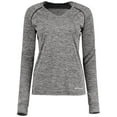 thumbnail image 3 of Holloway Sportswear L Womens Electrify Coolcore® Long Sleeve Tee Black Heather 222770, 3 of 5