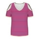 thumbnail image 5 of Tops de Algodón para Mujeres Tira Impresa Manga Corta Cuello en V Fuera Del Hombro, Top de Moda para el Uso Diario, 5 of 9