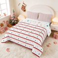 thumbnail image 3 of Erosebridal Christmas Full Size Comforter Sets Pattern Bedding Comforter Set, Magenta Black 3pcs 1 Comforter and 2 Pillowcases, Xmas Reversible, 3 of 6