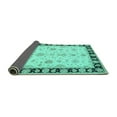 thumbnail image 2 of Ahgly Company Indoor Round Persian Turquoise Blue Traditional Area Rugs, 6' Round, 2 of 4
