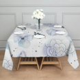 thumbnail image 2 of Floral Square Tablecloth 42x42in(107x107cm) – Waterproof Polyester Printed Table Cover, Wrinkle Resistant & Washable for Kitchen Dining Picnic Party Decor, Thanksgiving,Christmas, Spring,Flower, 2 of 6