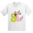 thumbnail image 3 of Inktastic 8th Birthday Axolotl with Ice Cream Youth T-Shirt, 3 of 5