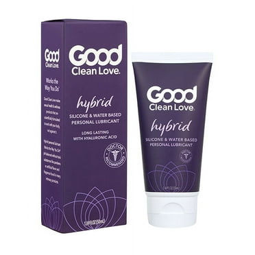 Good Clean Love: Hybrid Silicone & Water Based Personal Lubricant, Premium Lasting Lube with Hyaluronic Acid, Safe for Condoms, Sexual Wellness Gel for Men & Women, 1.69 oz