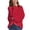 Red, variant on ManxiVoo Women's Artistic Print Crewneck Knit Sweater Long Sleeve Vintage Inspired Pullover Top L Size Beige