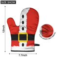 thumbnail image 6 of Cute Oven Mitts,Red Christmas Santa Costume Pattern Oven Mitt 2-Pack Set,Kitchen Gloves for Oven,Heat Resistant Oven Mitts 7.7"x12", 6 of 7