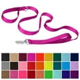 thumbnail image 2 of Country Brook Petz® 1 inch Deluxe Nylon Dog Leash, 6 Foot - Fuchsia, 2 of 6