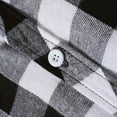 thumbnail image 6 of HCNTES Flannel Shirt for Men Long Sleeve Vintage Buttons Down Plaid Shirt with Chest Pocket(Z01-White,3XL), 6 of 7