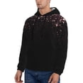thumbnail image 3 of Goofa Sparkling Pink Night Sky for Men's Hooded Sweatshirt - Lightweight Pullover Hoodie with Kangaroo Pocket, Perfect for Everyday Wear-Large, 3 of 7
