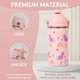 thumbnail image 4 of Kids Insulated Water Bottle - 12oz BPA-FREE Double Wall Vacuum Tumbler 18/8 Stainless Steel Leak Proof Kids Cups with Straw Metal Bottles for School Boys Girls, 4 of 7