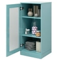 thumbnail image 4 of Palace Imports 100% Solid Wood 16.5" Bathroom Cabinet with Frosted Glass Door, Aqua Blue, 4 of 5