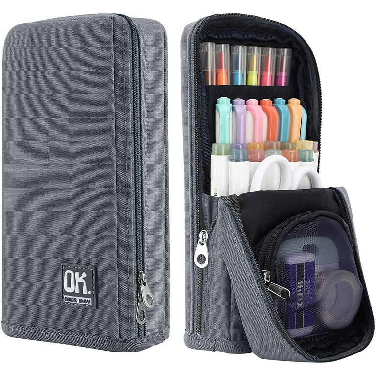 Pen Pencil Case Organizer Storage Pouch Holder Stationery Bag Pocket Zipper