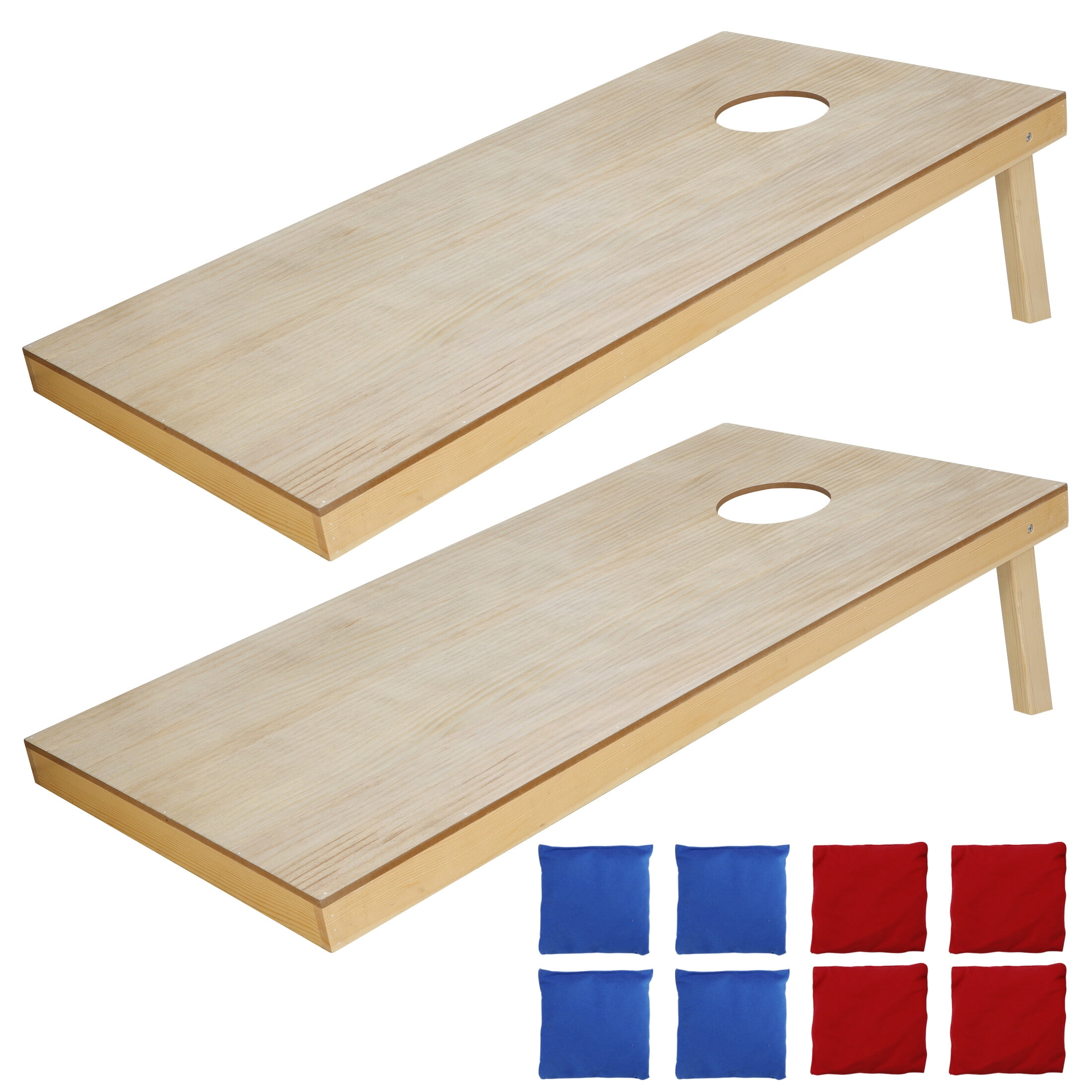 Cornhole365 Premium Unfinished Cornhole Board Set - Plain Regulation Size Cornhole Boards for Outdoor Fun - Durable Cornhole Wood Boards with No