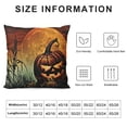 thumbnail image 5 of YINGXI  Throw Pillow Covers Evil Halloween Pumpkin Decor Square Cushion Pillows Cover for Men Women for Couch Bedroom Sofa 18x18in, 5 of 5