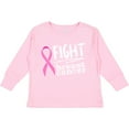 thumbnail image 3 of Inktastic Fight Breast Cancer Pink Ribbon Boys or Girls Long Sleeve Toddler T-Shirt, 3 of 5