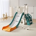thumbnail image 3 of Toddler Slide, Kids Indoor Playset with Basketball Hoop and Telescope, 3 of 7