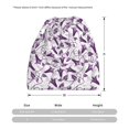thumbnail image 3 of Disketp Violets Flowers Slouchy Beanie Hip-Hop Soft Lightweight Running Beanie Adult Hats Chemo Cap for Men Women, 3 of 8
