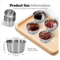 thumbnail image 4 of 24 Tazas de Salsa para Mojar de Acero Inoxidable de 2 Onzas, Mini Tazones para Salsa, Tazas de Condimentos de Metal Reutilizables, Recipientes para Moldes (Plateados), 4 of 5