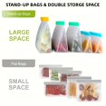 thumbnail image 3 of CHUANK Sacs de Rangement Alimentaires Réutilisables en Silicone Sacs de Congélation Étanches et Réutilisables Sacs de Voyage/maison - 1 Sac Réutilisable Gallon/1 Sac à Sandwich Réutilisable/1 Sac à Collation Réutilisable (BPA Non Inclus), 3 of 4