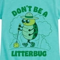 thumbnail image 3 of Instant Message - Don't Be A Litterbug - Toddler And Youth Girls Short Sleeve Graphic T-Shirt, 3 of 6