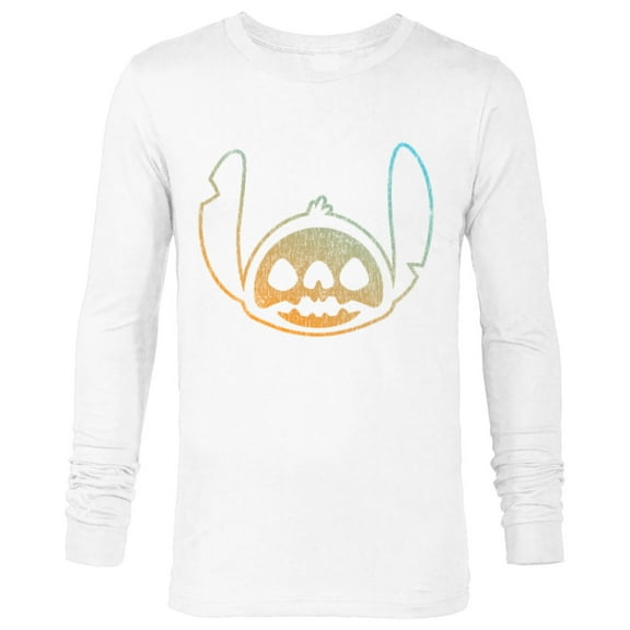 Disney Stitch Face Halloween - Long Sleeve T-Shirt for Men - Customized-White