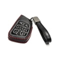 thumbnail image 2 of Vitodeco Leather Smart Key Fob Case Cover Protector Compatible with Chevrolet Silverado, Colorado, Suburban, Tahoe, Blazer, Equinox, Traverse - 5-Button, Black/Red, 2 of 6