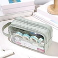 thumbnail image 4 of SLYNSHome Grande Capacité Trousse à Crayons Transparente Sac à Crayons Vert Grande Capacité Trousse à Crayons Fournitures de Bureau Collège Cadeau de Rentrée Scolaire, 4 of 7