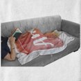 thumbnail image 6 of Amore Soft Flannel Fleece Throw Blanket, Love Theme Italian Way Inky Tangerine Toned Background with Brush Strokes Print, Cozy Plush for Indoor and Outdoor Use, 70" x 90", Multicolor, by Ambesonne, 6 of 6