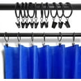 thumbnail image 5 of 1.5 Inch Metal Curtain Rings with Clips in Black, Curtain Hangers Clips, Drapery Clips with Rings, Set of 20, 5 of 7