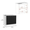 thumbnail image 4 of TUHOME Napoles Utility Sink Cabinet with Integrated Steel Sink, Double Door Storage, 4 of 5