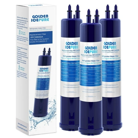 GOLDEN ICEPURE RFC6600A Refrigerator Water Filter Replacement for 4396841, EDR3RXD1, Everydrop® Filter 3, 4396710, Kenmore® 9030, 9083, 46-9083, 46-9030,3PACK