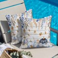thumbnail image 2 of Throw Pillow Covers, Navy Blue Pumpkins Fall Decorative Throw Pillow Covers 20x20 Inch, Thanksgiving Botanical Leaf Wood Square Linen Pillow Cases for Couch/Living Room/Sofa, 2 of 9