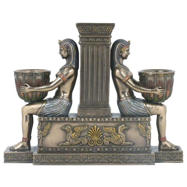 Veronese Design WU74743A4 Egyptian Pharaoh Candle Holder