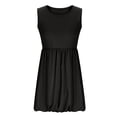 thumbnail image 4 of OSOLU Solid Color Tank Dresses For Women 2025 Sleeveless Bodycon Mini Dress Casual Smocked A-Line Trendy Dress Cozy Sundress Wedding Guest Dress, 4 of 5